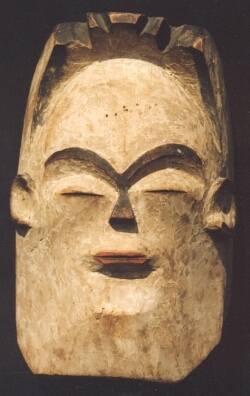 Masque Africain du Gabon - Ethnie Punu - Matriaux - bois - Pigments - Hauteur 31 cm - Collect in-situ avant 1960