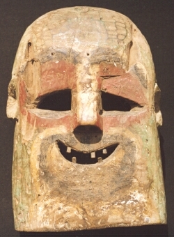 Masque Africain Sumbwa (TANZANIE) Matriaux - bois - mtal - pigments - Hauteur 29 cm