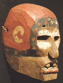 Masque Africain Sukuma (TANZANIE) Matriaux - bois - Peinture d'origine europenne - Hauteur 35 cm