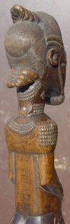 Statuette Africaine --Anctre Mle Baoul-- Cte d'Ivoire Dos