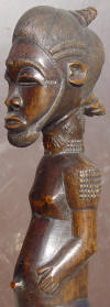 Statuette Africaine --Anctre Mle Baoul-- Cte d'Ivoire Profil