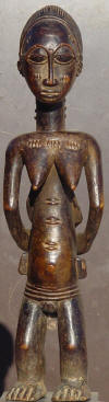 Statuette Africaine --Maternit� Baoule -- C�te d'Ivoire -- Full view