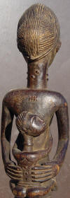 Statuette Africaine - Akan Tribal Art - C�te d'Ivoire Dos