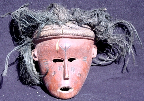Masque Africain de Zambie -- Ethnie Tschokwe --