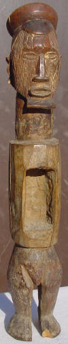 Sculpture africaine - Figurine Teke reprsentant un colon blanc - GABON -