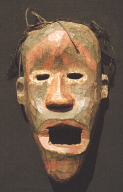 Masque africain  Ethnie Sukuma (TANZANIE) Matriaux - bois - pigments - Fibres Vgtales - Hauteur 32 cm