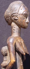 Statuette Africaine - Maternité Baoule - Côte d'Ivoire Profil