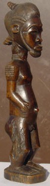 Statuette Africaine --Anctre Mle Baoul-- Cte d'Ivoire Profil